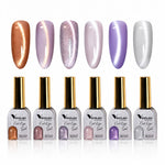 image, Venalisa Professional Cat Eye Gel Nail Polish Set VL-104B (6 Colors) | Magnetic UV/LED Soak Off Nail Gel Kit