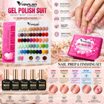 image, Venalisa Professional Gel Nail Polish & Nail Prep Kit β 55 Colors + Base & Top Coat