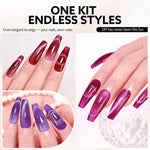 image, Venalisa Pink & Red Cat Eye Gel Polish Set (10ML) – Bold Shimmer Magnetic Effect | TPO Free & HEMA Free