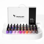 image, Venalisa 60 Pcs Gel Polish Set – VIP Gift Box with Base Coat, Top Coat & Color Card | UV/LED Soak-Off Gel Nail Kit