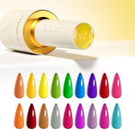 image, Venalisa V5 Semi-Transparent Gel Polish Set – 22 Pcs Kit with Color Card | Includes 18 Sheer Colors + Base Coat + Top Coats | UV/LED Soak-Off Gel (10ML)