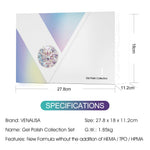 image, Venalisa V1 Gel Polish Set – 22 Pcs UV/LED Soak-Off Nail Kit with Color Card | 18 Gel Colors + Base, Top & Matte Coat + 60ML Refill Top Coat | 10ML Bottles