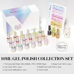 image, Venalisa V1 Gel Polish Set – 22 Pcs UV/LED Soak-Off Nail Kit with Color Card | 18 Gel Colors + Base, Top & Matte Coat + 60ML Refill Top Coat | 10ML Bottles