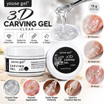 image, Youse Gel 3D Carving Gel Clear 15g β Transparent Nail Art Sculpting Gel