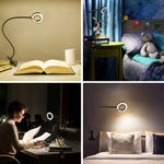 image, Sevyn Colors 360° Flexible Gooseneck LED Clip-On Ring Light | 3 Color Modes & 10 Brightness Levels | USB Powered Reading, Study, Makeup & Desk Lamp