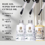 image, Bolt Bee Professional Gel Nail Polish Set – 60 Colors + Base Gel + Top Coat + Cuticle Oil