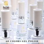 image, Bolt Bee Professional Gel Nail Polish Set – 60 Colors + Base Gel + Top Coat + Cuticle Oil