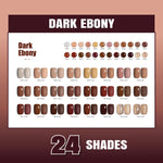 image, Shills Professional Dark Ebony 24-Color Gel Polish Kit | Nude, Brown & Deep Earth Tones | No TPO & HEMA Free (10ml Each)