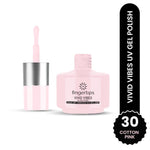 image, Fingertips Vivid Vibes Cotton Pink UV Gel Polish (Shade 30) – Long-Lasting Soak-Off Gel Nail Color, 16ml