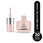 image, Fingertips Vivid Vibes Ivory Cream UV Gel Polish (Shade 20) – Long-Lasting Soak-Off Gel Nail Color, 16ml