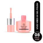 image, Fingertips Vivid Vibes Pale Pink UV Gel Polish (Shade 08) – Long-Lasting Soak-Off Gel Nail Color, 16ml