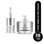 image, Fingertips Vivid Vibes Silver Foil UV Gel Polish (Shade 38) – Long-Lasting Soak-Off Gel Nail Color, 16ml
