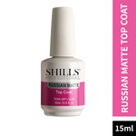 image, SHILLS Professional Russian Matte Top Coat – Long-Lasting, Anti-Chip, Velvety Matte Finish (15ml)
