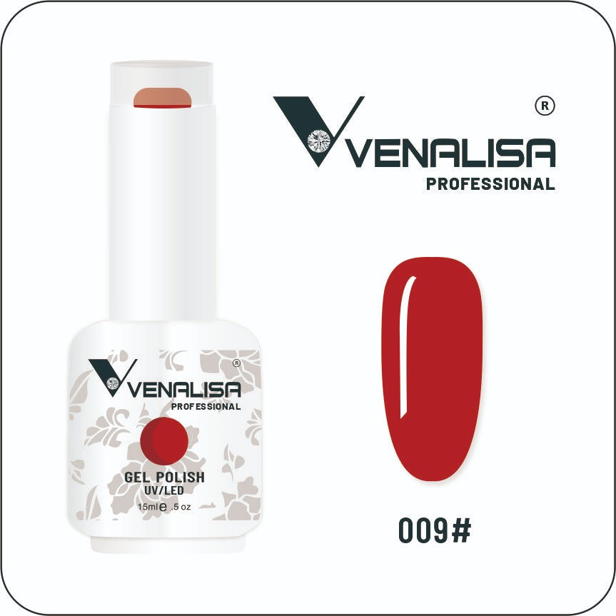 Venalisa Gel Polish 15ml – Long-Lasting Soak Off UV/LED Gel Nail Color Milky Red (Shade-09)