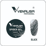 image, Venalisa Spider Gel Black 5g – UV/LED Nail Art Gel for Precision Line Designs