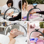 image, Sevyn Colors Foldable Half Moon LED Light with Phone Holder – 3 Color Modes | Portable Arch Light for Nail Techs & Beauty Pros