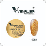 image, Venalisa Spider Gel Gold 5g – UV/LED Nail Art Gel for Metallic Line & Web Designs