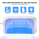 image, PureCure Professional UV LED Nail Lamp – 72 LEDs | 268W / 298W High Power Gel Dryer with Smart Sensor & LCD Display