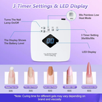 image, SUN510 Max UV/LED Nail Lamp – 30 Beads, Smart Sensor, Cordless Rechargeable Nail Dryer for Gel, Builder Gel & Polygel (30s/60s/99s Timer)