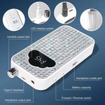 image, Sevyn Colors Professional 45000 RPM Electric Nail Drill Machine with LED Display | Rechargeable Nail E-File for Acrylic, Gel & Manicure