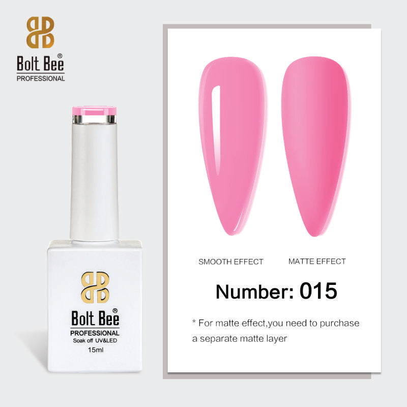 Bolt Bee Gel Polish 15ml – High-Gloss, Long-Lasting UV/LED Soak Off Nail Gel (Shade -015)