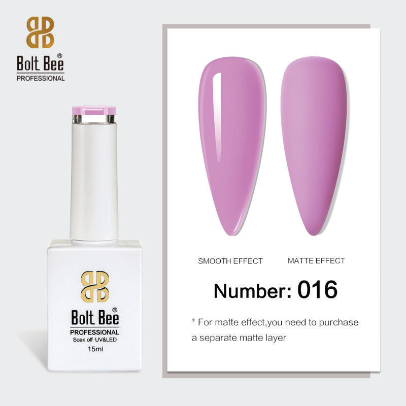 Bolt Bee Gel Polish 15ml – High-Gloss, Long-Lasting UV/LED Soak Off Nail Gel (Shade -016)