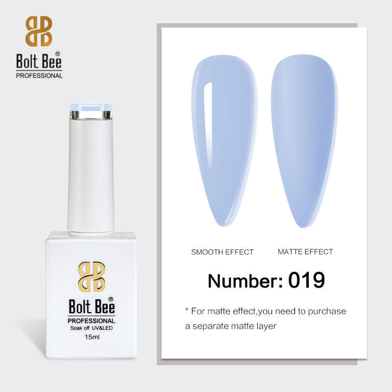 Bolt Bee Gel Polish 15ml – High-Gloss, Long-Lasting UV/LED Soak Off Nail Gel (Shade -019)