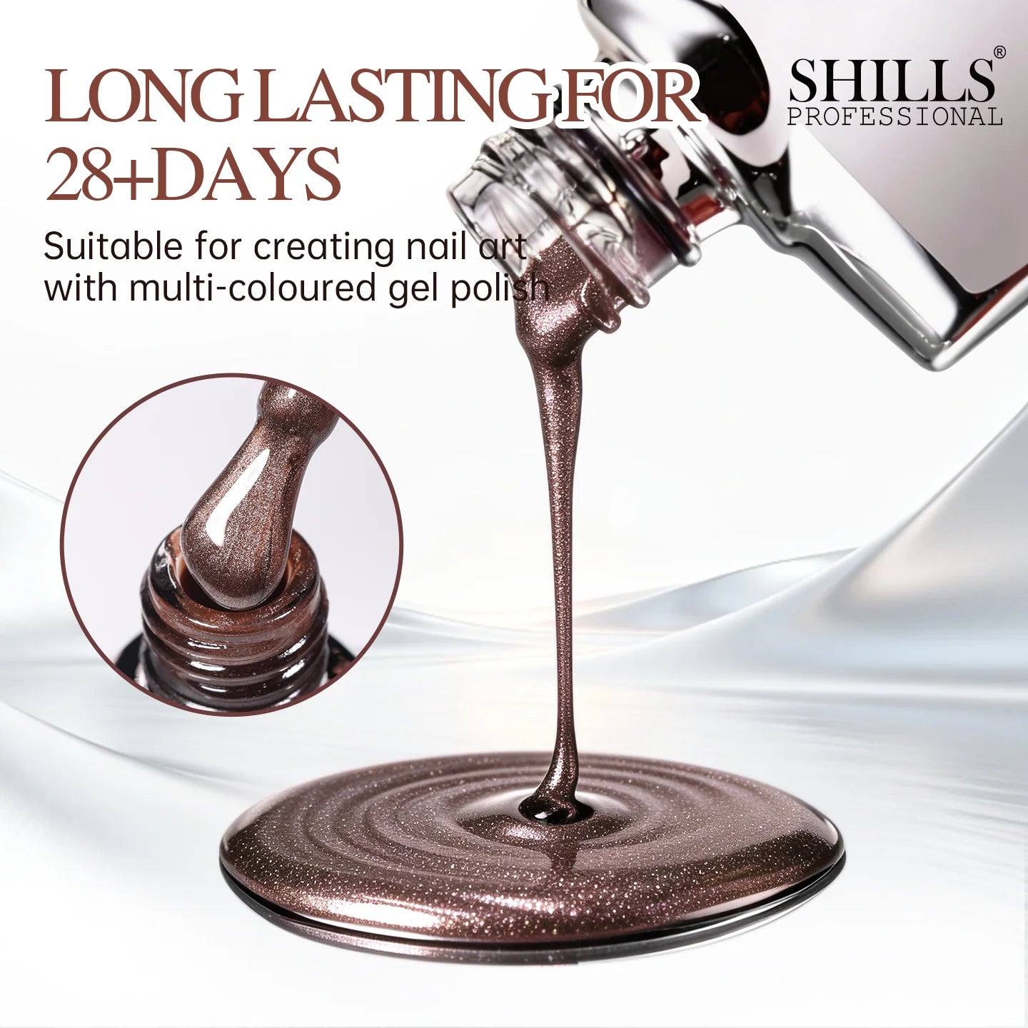 Shills Burnt Tea Mocha Cat Eye Gel Polish Set (12 Colors) | Magnetic Nail Art Kit | HEMA & TPO Free