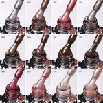 image, Shills Burnt Tea Mocha Cat Eye Gel Polish Set (12 Colors) | Magnetic Nail Art Kit | HEMA &amp; TPO Free