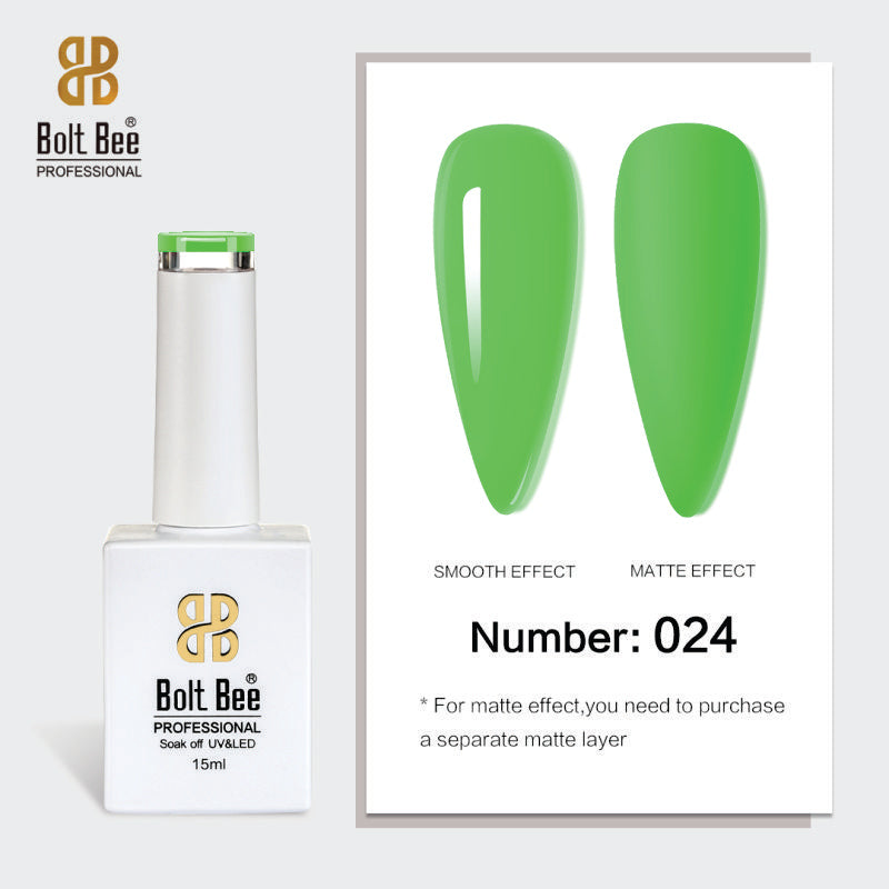 Bolt Bee Gel Polish 15ml – High-Gloss, Long-Lasting UV/LED Soak Off Nail Gel (Shade -024)