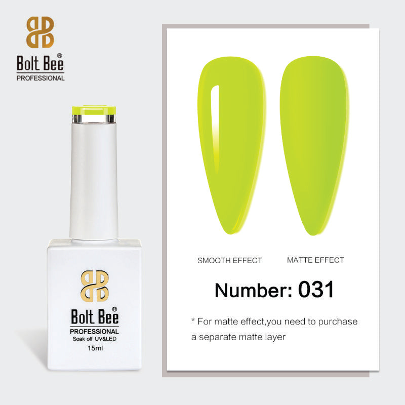 Bolt Bee Gel Polish 15ml – High-Gloss, Long-Lasting UV/LED Soak Off Nail Gel (Shade -031)