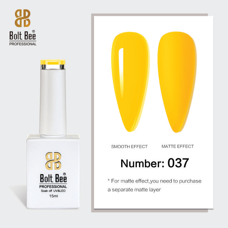 Bolt Bee Gel Polish 15ml – High-Gloss, Long-Lasting UV/LED Soak Off Nail Gel (Shade -037)