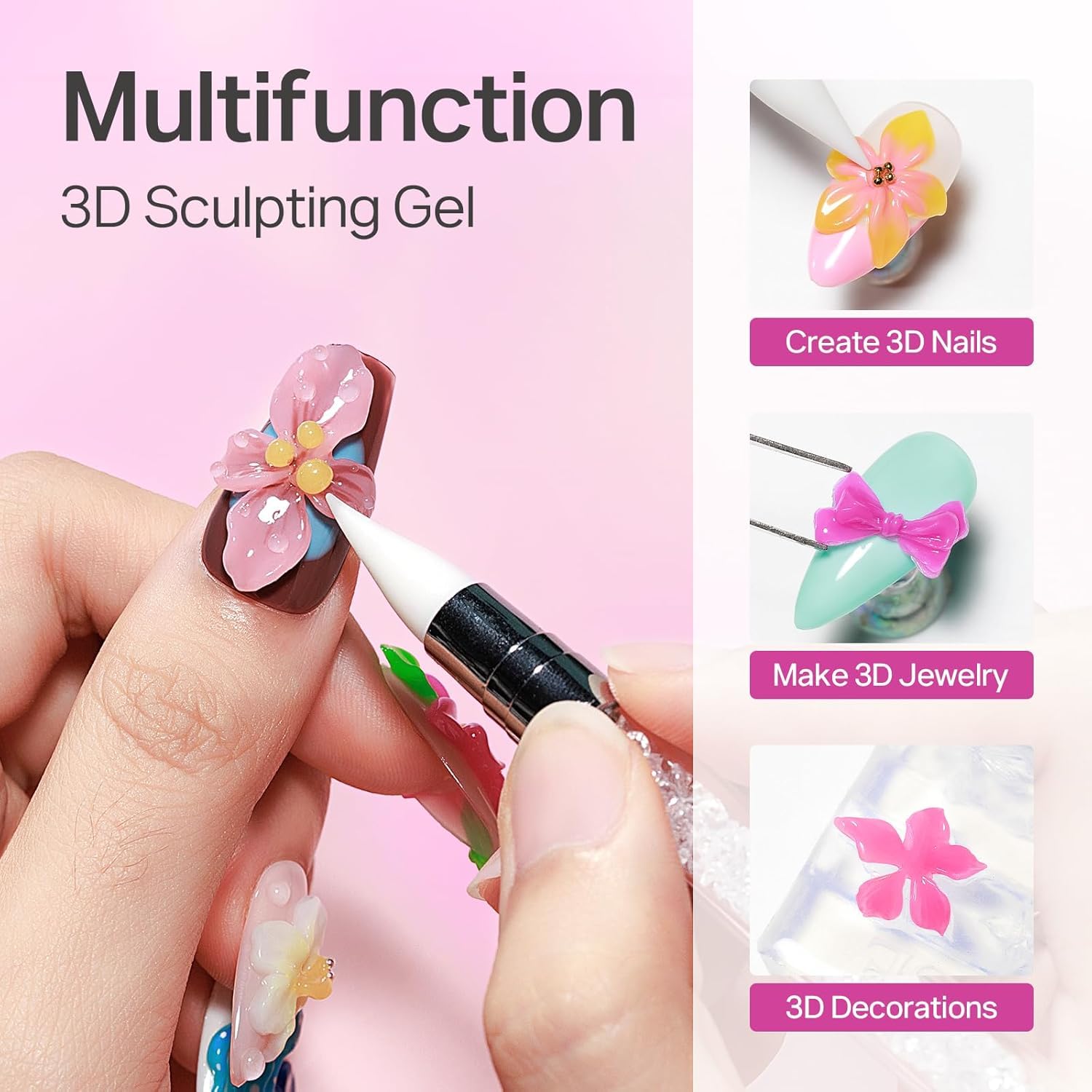 3D Gel Flower Maker Board for Nail Art | Petal Shaping Tool with 10 Groove Molds