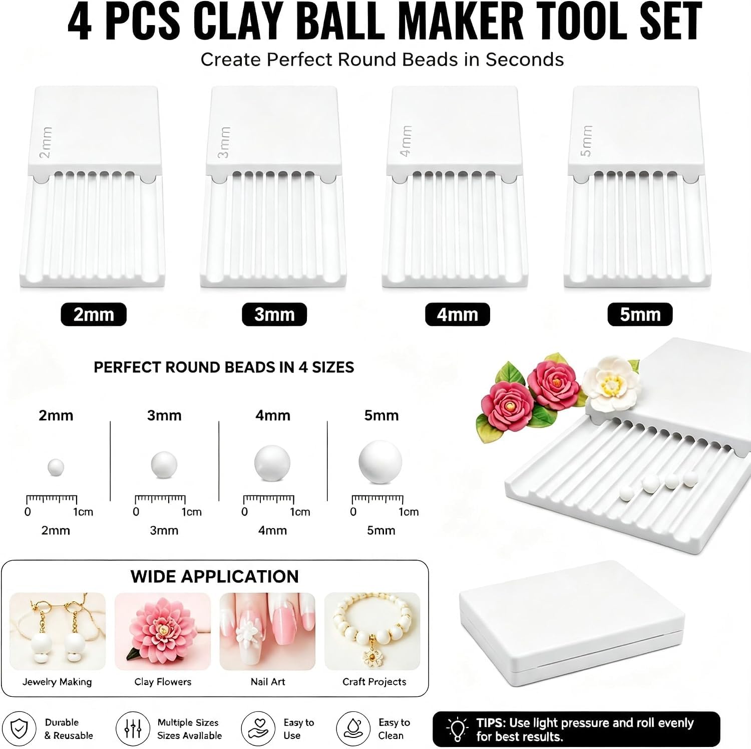 3D Gel Flower Maker Board for Nail Art | Petal Shaping Tool with 10 Groove Molds
