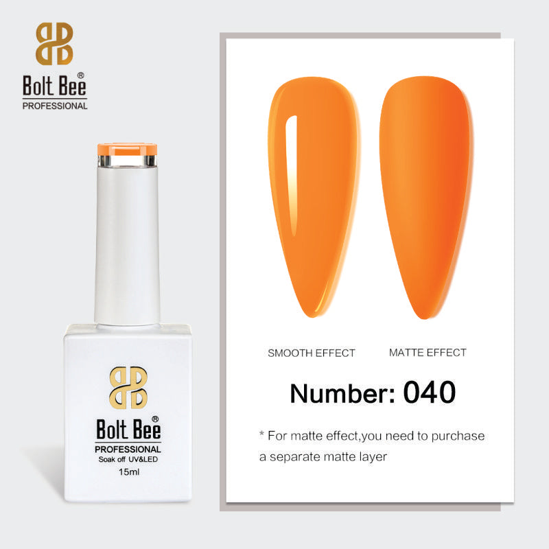 Bolt Bee Gel Polish 15ml – High-Gloss, Long-Lasting UV/LED Soak Off Nail Gel (Shade -040)