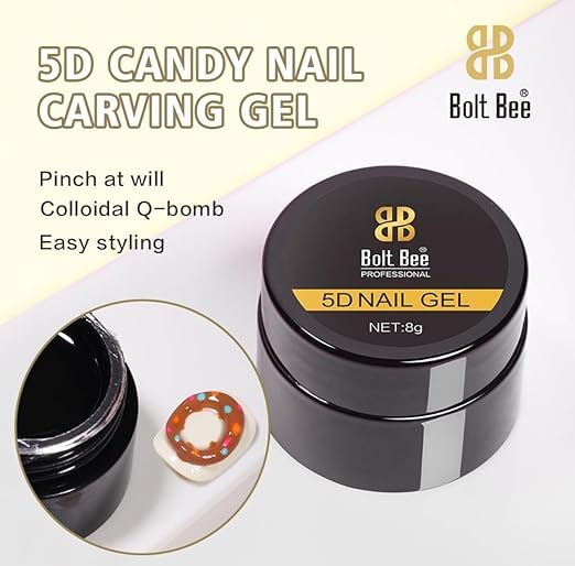 Bolt Bee 5D Carving Gel Clear – Professional 3D Nail Art Sculpting Gel