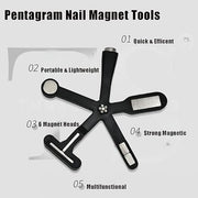 SEVYN COLORS 6 in 1 Nail Art Magnet Stick – Magnetic Design Tool for Cat Eye Gel Polish (French, Heart, Daisy, Bevel, Cross, Side Suction Effects)