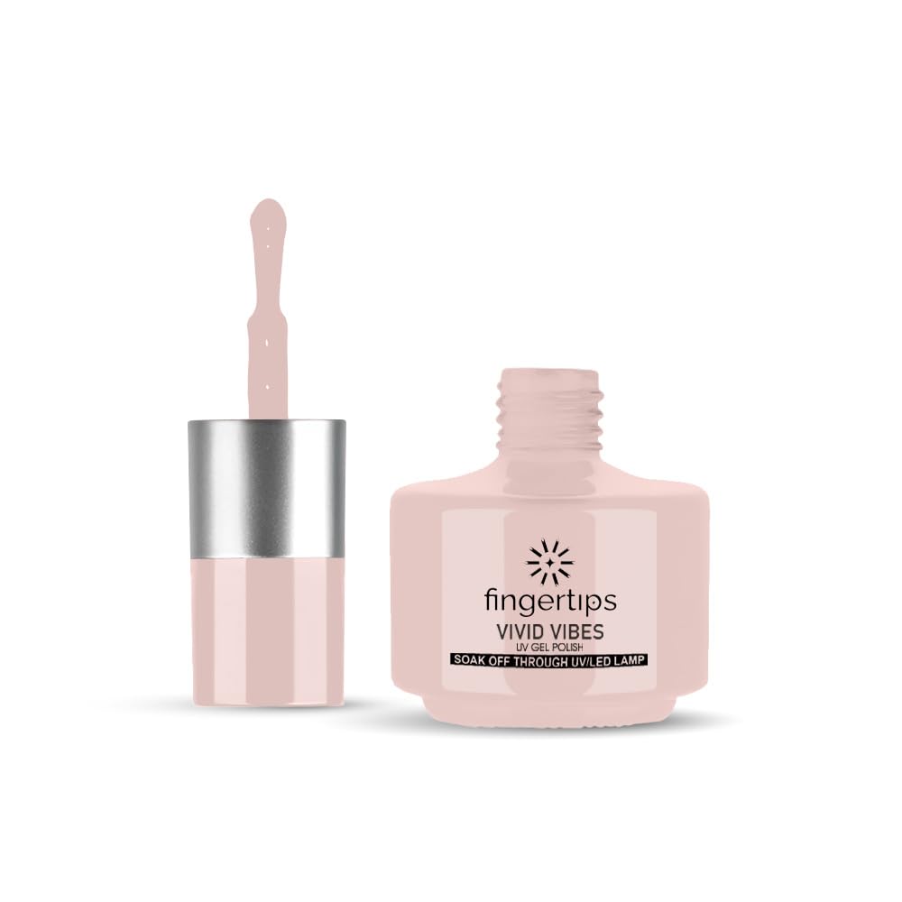 Fingertips Vivid Vibes UV Gel Polish – Shade 20 Ivory Cream | 16ml Soak-Off Long-Lasting Gel Nail Color
