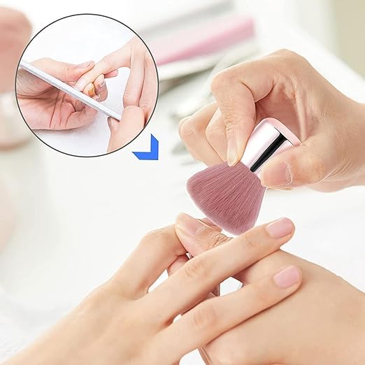 Sevyn Colors Premium Nail Dusting Brush – Soft Bristle Acrylic Nail Cleaner Brush for Manicure, Pedicure & Makeup Dust Removal