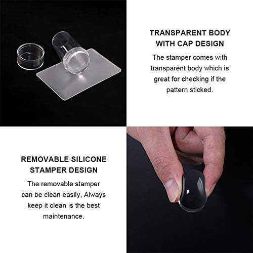Sevyn Colors Nail Art Stamper Kit  Clear Silicone Nail Stamper with Scraper for Easy French Tips, DIY Nail Design & Stamping