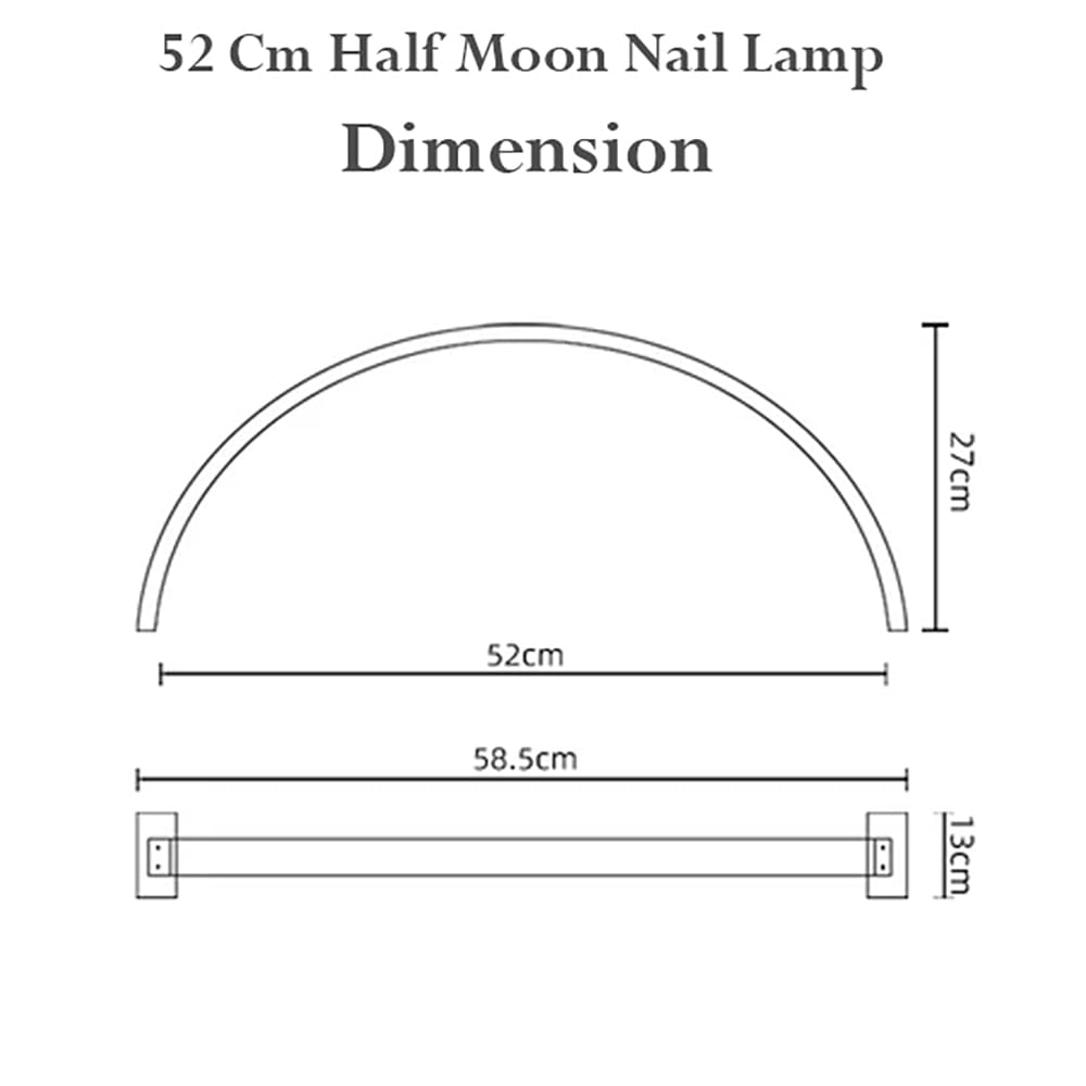 Sevyn Colors Half Moon LED Nail Desk Lamp – Adjustable Warm to Cool Light, Professional Salon Lighting for Manicure, Tattoo, Beauty & Skincare