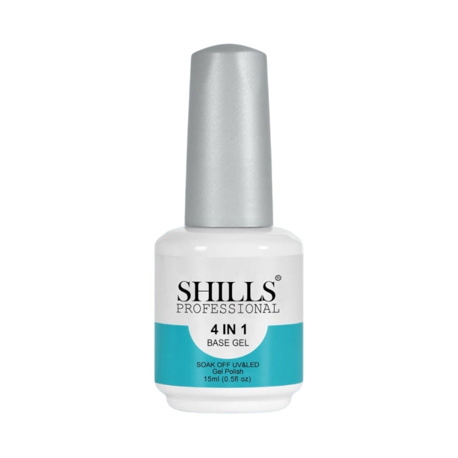 Shills Professional 4-in-1 Base Gel – Strengthening Builder, Base Coat, Slip Solution & Nail Glue for Gel, Acrylic & Poly Gel Nails