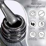 image, SHILLS Professional Black Glass Cat Magnetic Gel Polish – 9D Cat Eye Effect, Soak-Off UV &amp; LED Gel Polish (Shade 426)
