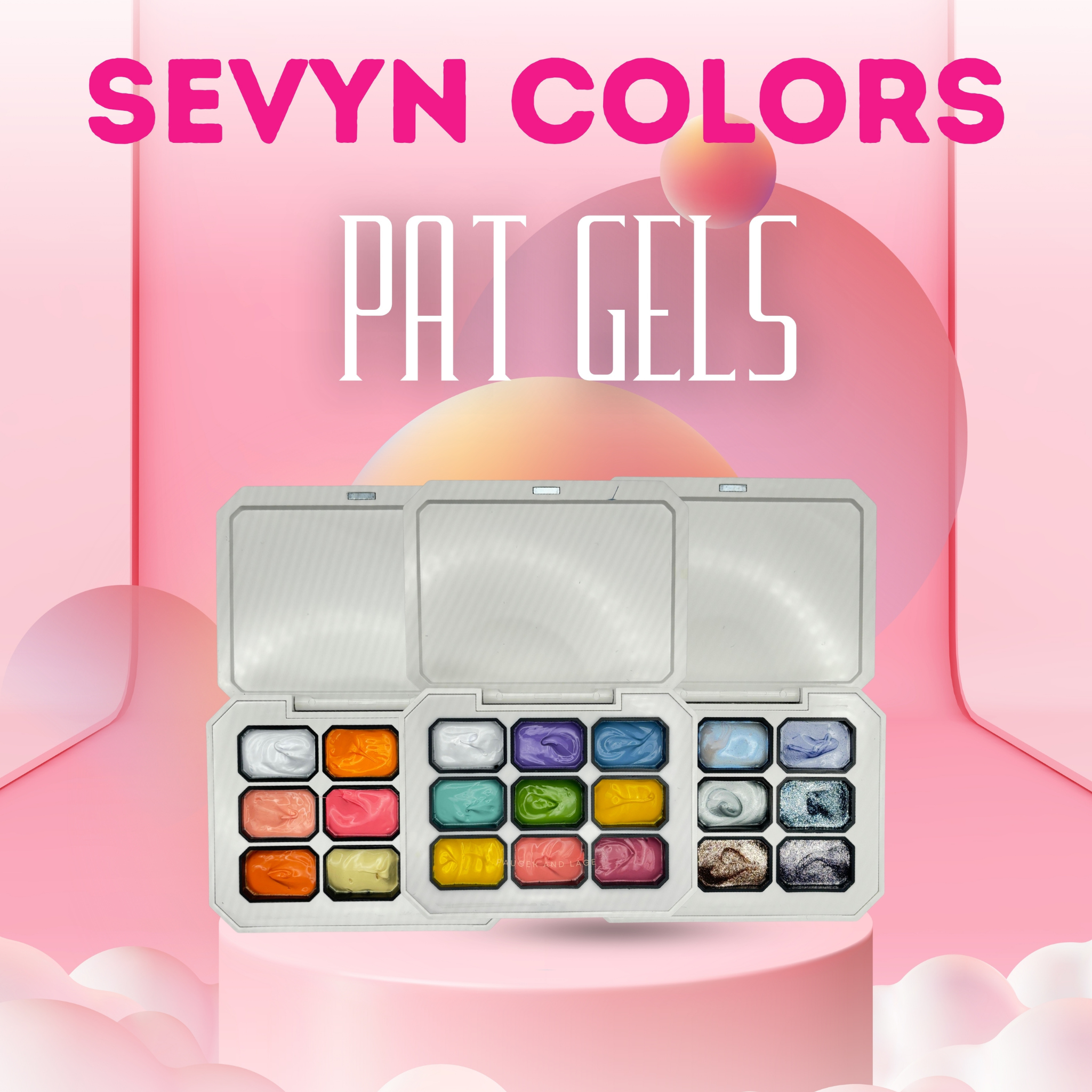 Venalisa Pat Gels Shade-04 – Luxurious 9-Color Painting Gel Set for Nail Art