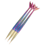 image, Sevyn Colors 3-Piece Mermaid Nail Art Detailing Brush Kit – Fine Tip Brushes for Perfect Lines
