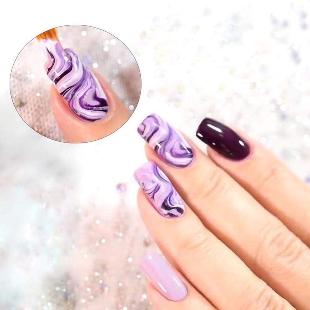 Sevyn Colors Nail Art Fan Brush Professional Flat Painting Brush for Marble Effect, Gel Polish, Acrylic Nail Art Design