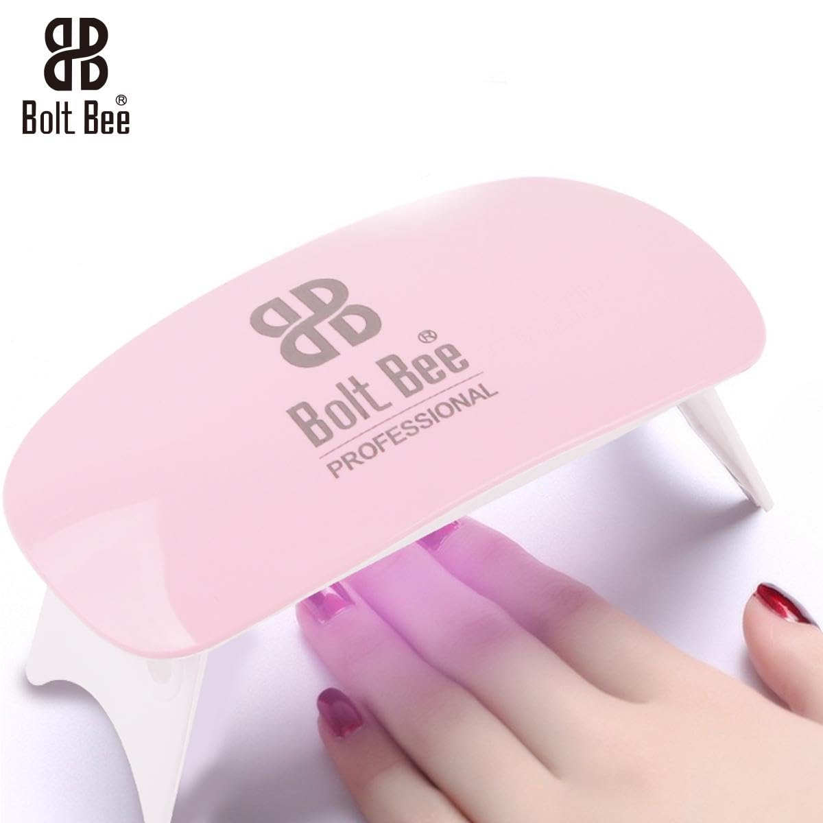 Bolt Bee Poly Gel Nail Extension Kit with LED Lamp – 3 Colors (Clear, White, Pink), Slip Solution, Nail Tips, Dual Forms & Brush – Professional Nail Builder Gel Set for Beginners & Experts