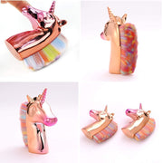 SEVYN COLORS Unicorn Nail Dusting Brush – Soft Rainbow Bristles for Nail Art, Acrylic & Gel Polish Cleanup