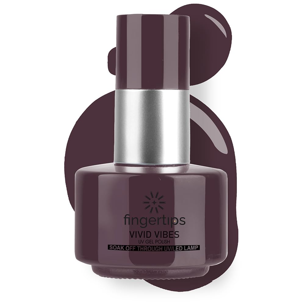 Fingertips Vivid Vibes UV Gel Polish – Shade 18 Umber | 16ml Long-Lasting Soak-Off Gel Nail Color