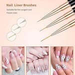 image, Sevyn Colors Nail Art Brush Set – 5pc Dual-Ended Professional Nail Brushes for Gel, Acrylic, Ombre, 3D &amp; Detail Designs
